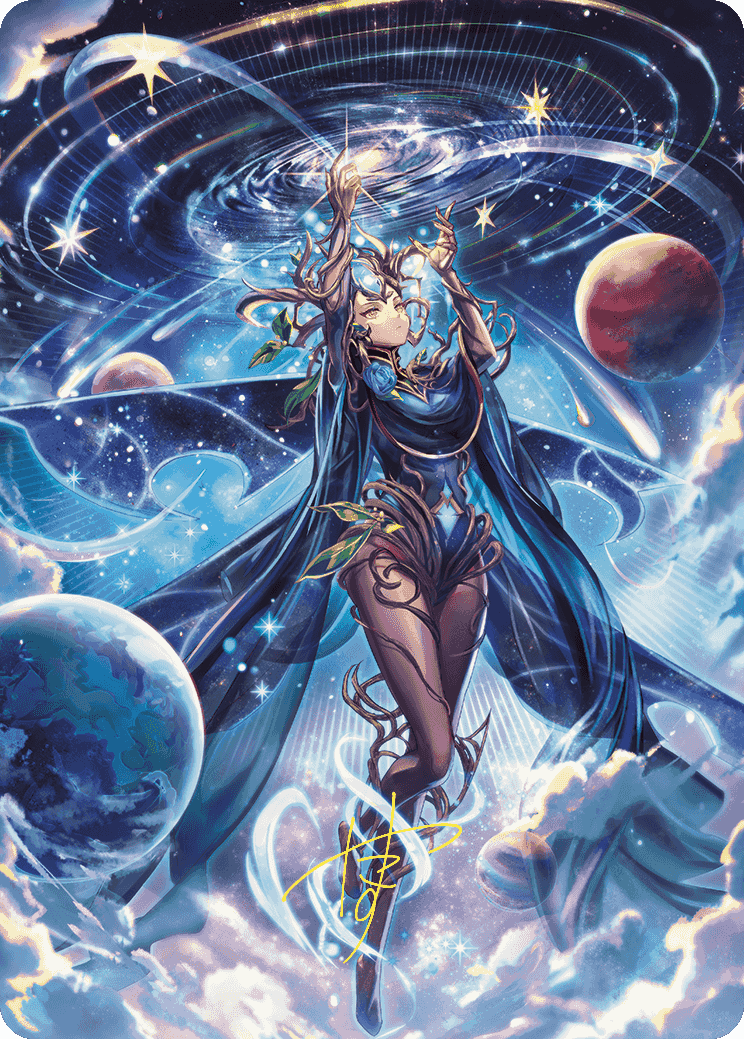 Omniscience Anime Art Card (Gold-Stamped Signature) [Wilds of Eldraine Art Series] | The Time Vault CA