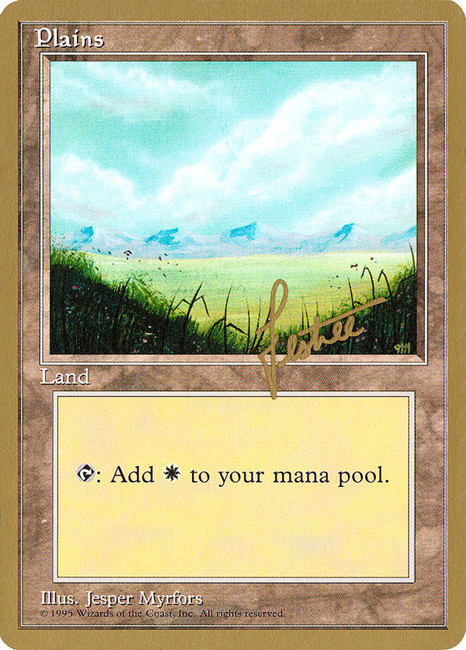 Plains (bl366) (Bertrand Lestree) [Pro Tour Collector Set] | The Time Vault CA