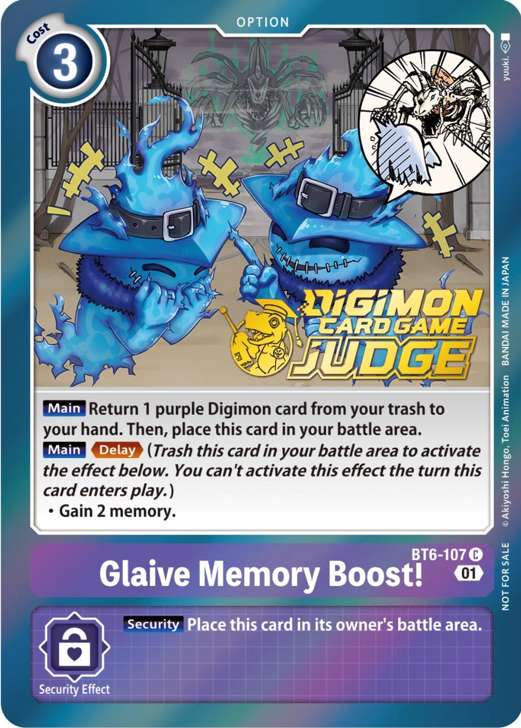 Glaive Memory Boost! [BT6-107] (Judge Pack 3) [Double Diamond Promos] | The Time Vault CA