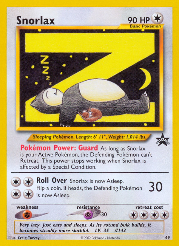 Snorlax (49) [Wizards of the Coast: Black Star Promos] | The Time Vault CA