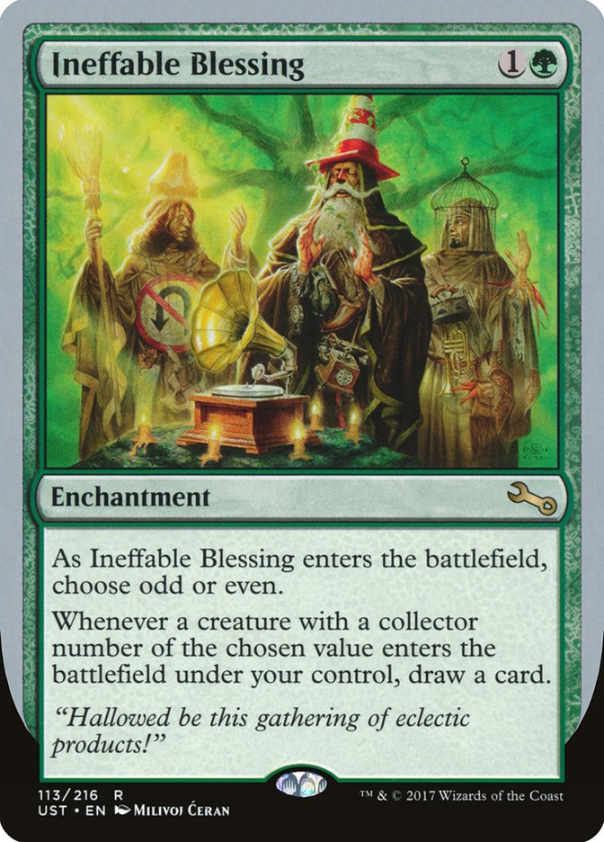 Ineffable Blessing ("choose odd or even") [Unstable] | The Time Vault CA