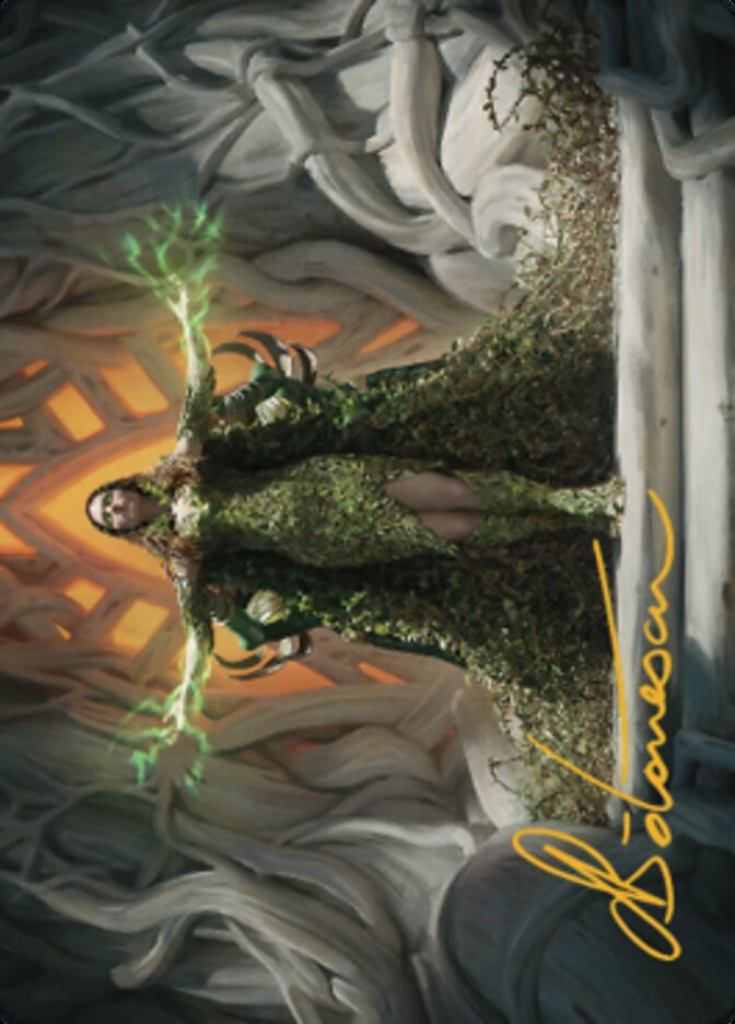 Titania, Voice of Gaea Art Card (Gold-Stamped Signature) [The Brothers' War Art Series] | The Time Vault CA