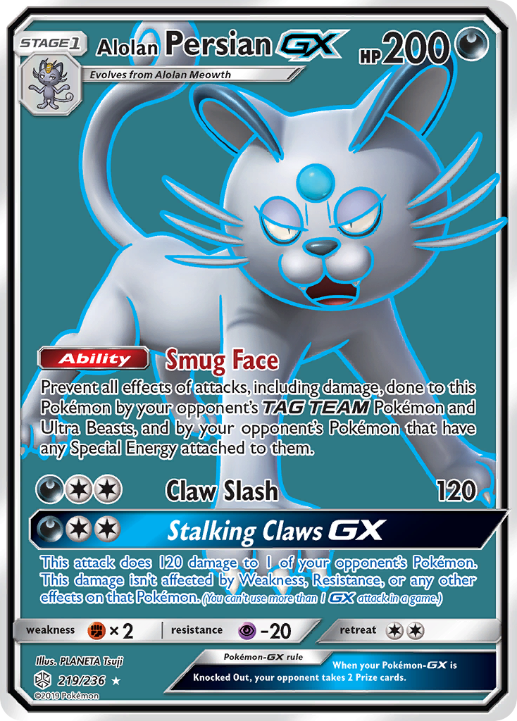 Alolan Persian GX (219/236) [Sun & Moon: Cosmic Eclipse] | The Time Vault CA