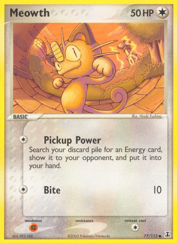 Meowth (77/113) [EX: Delta Species] | The Time Vault CA