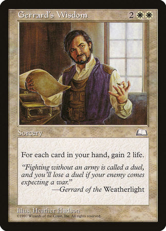 Gerrard's Wisdom [Weatherlight] | The Time Vault CA