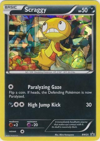 Scraggy (BW25) (Cracked Ice Holo) [Black & White: Black Star Promos] | The Time Vault CA