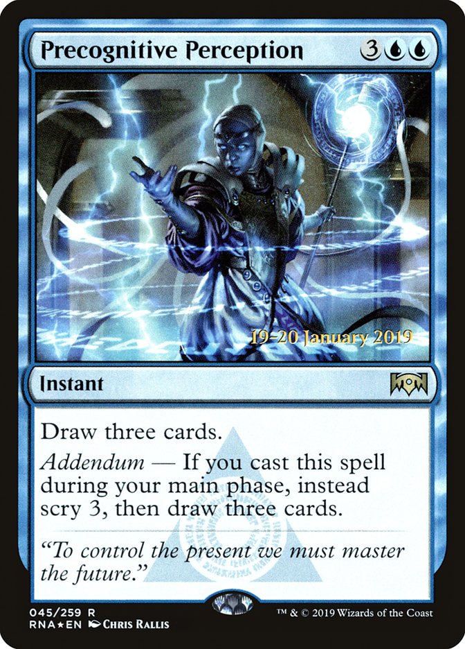 Precognitive Perception [Ravnica Allegiance Prerelease Promos] | The Time Vault CA