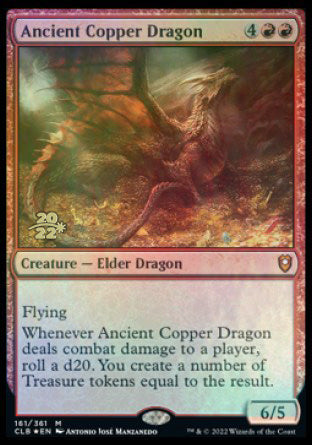 Ancient Copper Dragon [Commander Legends: Battle for Baldur's Gate Prerelease Promos] | The Time Vault CA