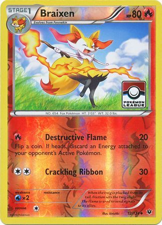 Braixen (12/124) (League Promo) [XY: Fates Collide] | The Time Vault CA