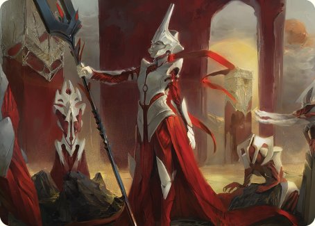 Porcelain Zealot Art Card [Phyrexia: All Will Be One Art Series] | The Time Vault CA