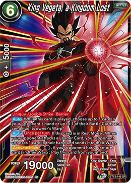 King Vegeta, a Kingdom Lost (Super Rare) [BT13-146] | The Time Vault CA