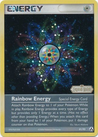 Rainbow Energy (81/92) (Stamped) [EX: Legend Maker] | The Time Vault CA