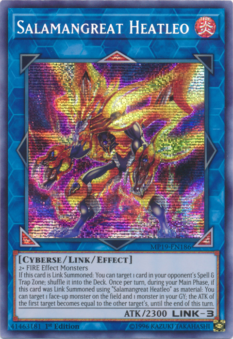 Salamangreat Heatleo [MP19-EN186] Prismatic Secret Rare | The Time Vault CA