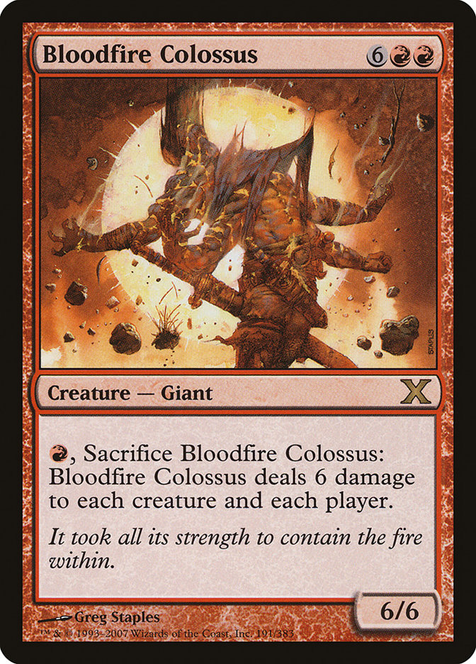 Bloodfire Colossus [Tenth Edition] | The Time Vault CA