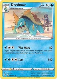 Drednaw (039/185) (Cracked Ice Holo) (Theme Deck Exclusive) [Sword & Shield: Vivid Voltage] | The Time Vault CA