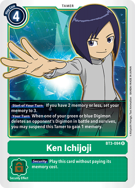 Ken Ichijoji [BT3-094] [Release Special Booster Ver.1.5] | The Time Vault CA