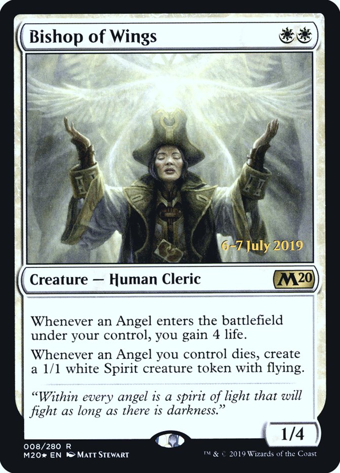 Bishop of Wings  [Core Set 2020 Prerelease Promos] | The Time Vault CA