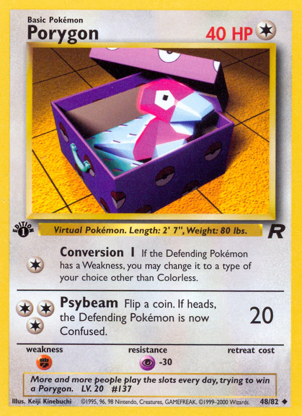 Porygon (48/82) [Team Rocket 1st Edition] | The Time Vault CA