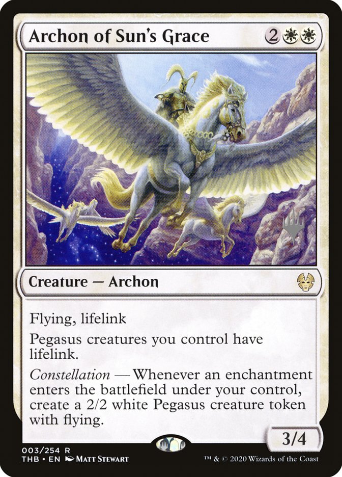 Archon of Sun's Grace (Promo Pack) [Theros Beyond Death Promos] | The Time Vault CA