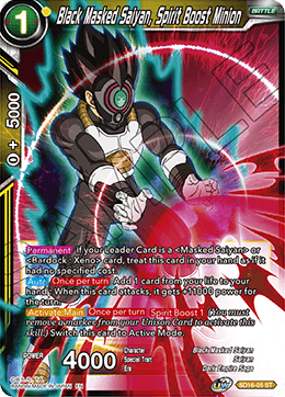 Black Masked Saiyan, Spirit Boost Minion (Starter Deck - Darkness Reborn) (SD16-05) [Cross Spirits] | The Time Vault CA