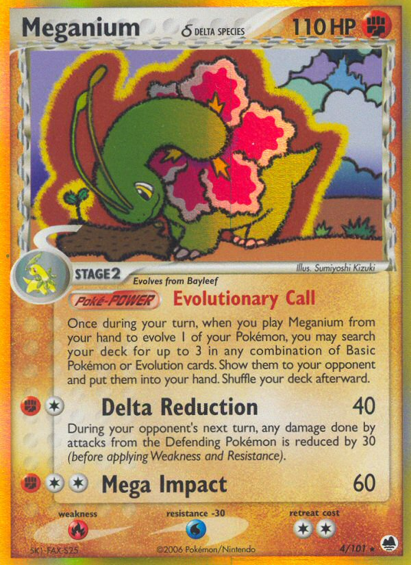 Meganium (4/101) (Delta Species) [EX: Dragon Frontiers] | The Time Vault CA