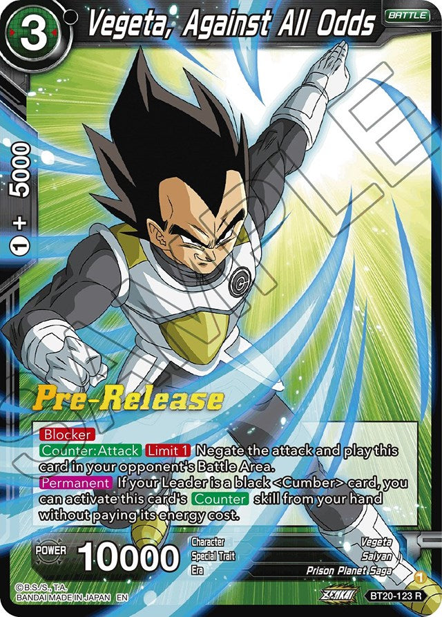 Vegeta, Against All Odds (BT20-123) [Power Absorbed Prerelease Promos] | The Time Vault CA