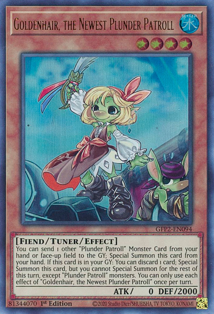 Goldenhair, the Newest Plunder Patroll [GFP2-EN094] Ultra Rare | The Time Vault CA