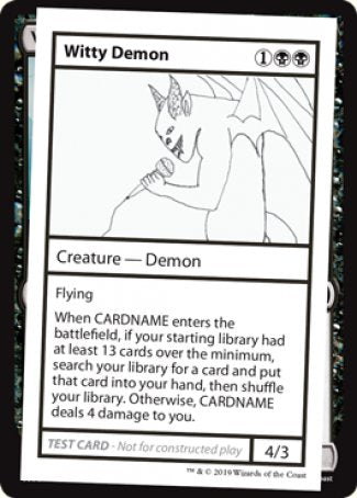 Witty Demon (2021 Edition) [Mystery Booster Playtest Cards] | The Time Vault CA