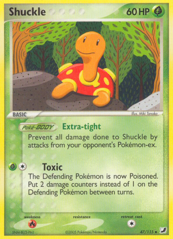 Shuckle (47/115) [EX: Unseen Forces] | The Time Vault CA