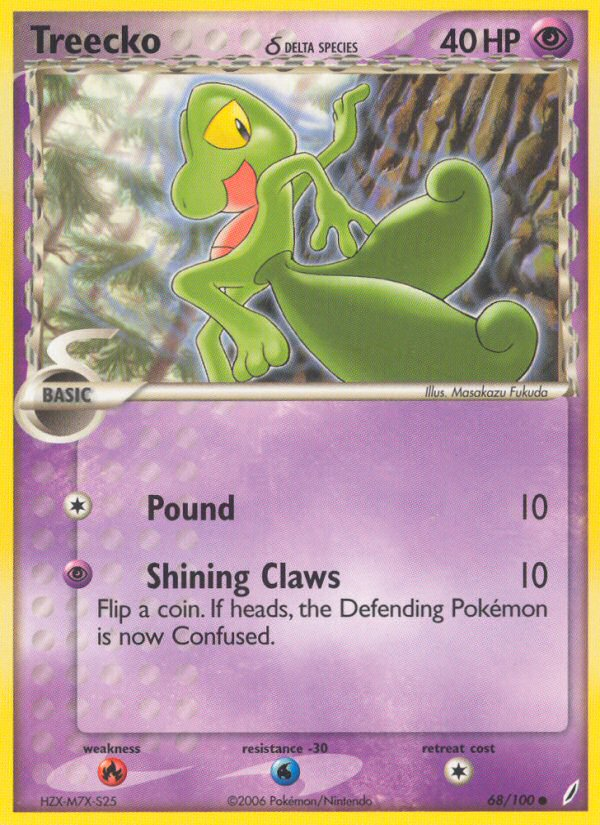 Treecko (68/100) (Delta Species) [EX: Crystal Guardians] | The Time Vault CA