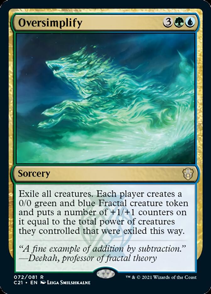 Oversimplify [Commander 2021] | The Time Vault CA