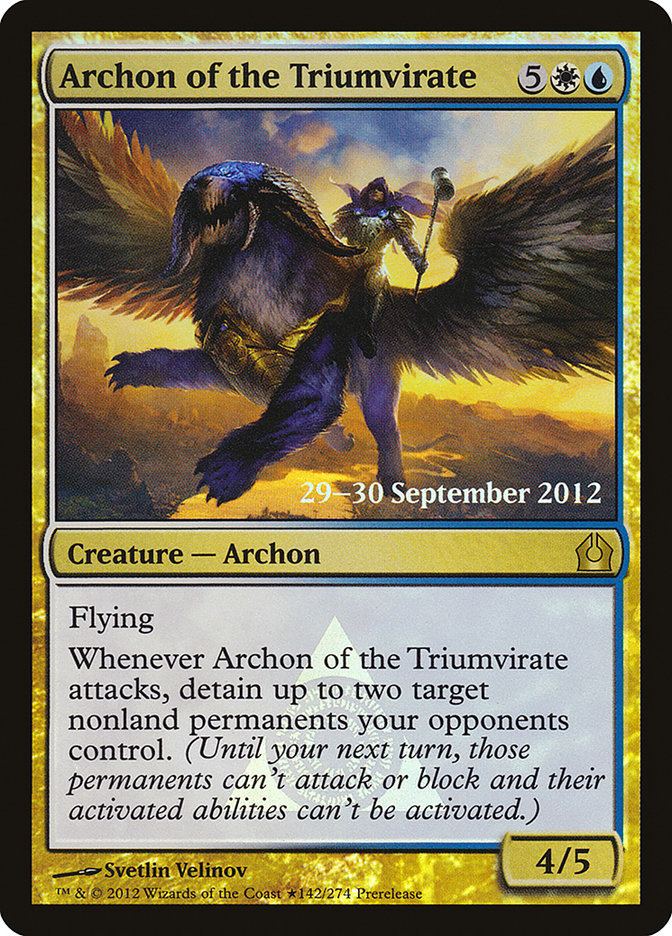 Archon of the Triumvirate [Return to Ravnica Prerelease Promos] | The Time Vault CA