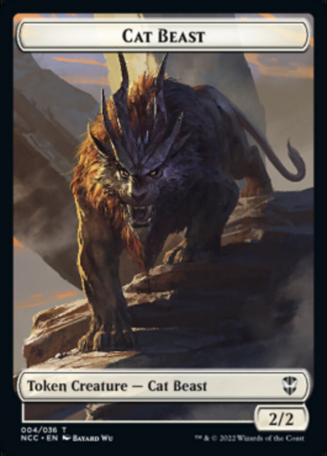 Soldier (09) // Cat Beast Double-sided Token [Streets of New Capenna Commander Tokens] | The Time Vault CA