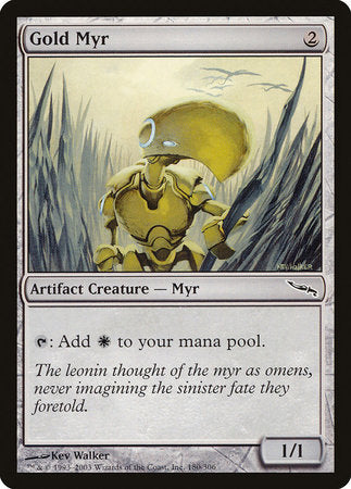 Gold Myr [Mirrodin] | The Time Vault CA