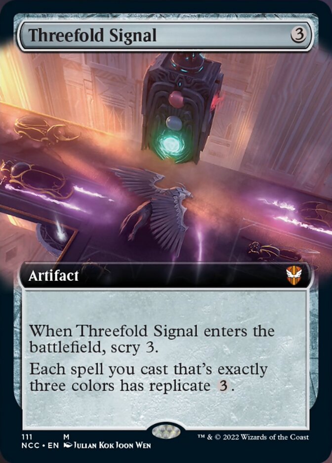 Threefold Signal (Extended Art) [Streets of New Capenna Commander] | The Time Vault CA