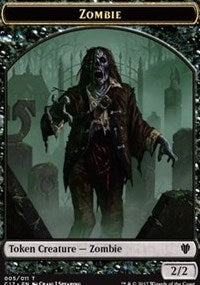 Zombie (005) // Gold (010) Double-sided Token [Commander 2017 Tokens] | The Time Vault CA