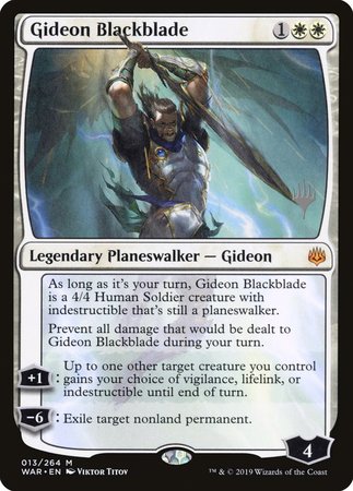 Gideon Blackblade [War of the Spark Promos] | The Time Vault CA