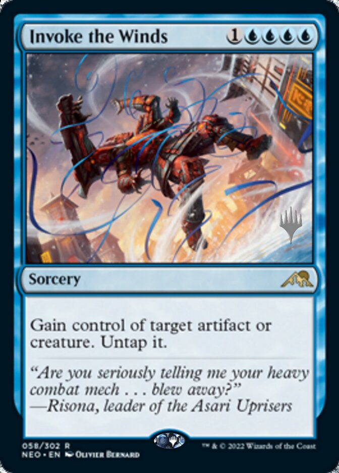 Invoke the Winds (Promo Pack) [Kamigawa: Neon Dynasty Promos] | The Time Vault CA