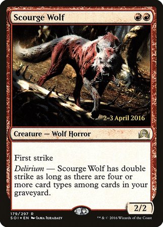 Scourge Wolf [Shadows over Innistrad Promos] | The Time Vault CA