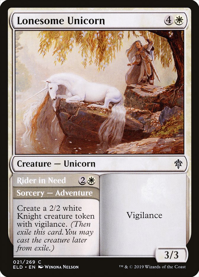 Lonesome Unicorn // Rider in Need [Throne of Eldraine] | The Time Vault CA