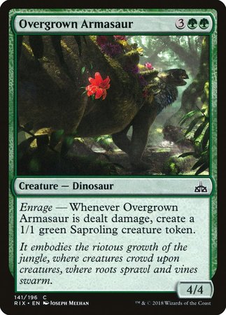 Overgrown Armasaur [Rivals of Ixalan] | The Time Vault CA