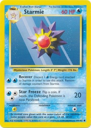 Starmie (64/102) [Base Set Unlimited] | The Time Vault CA