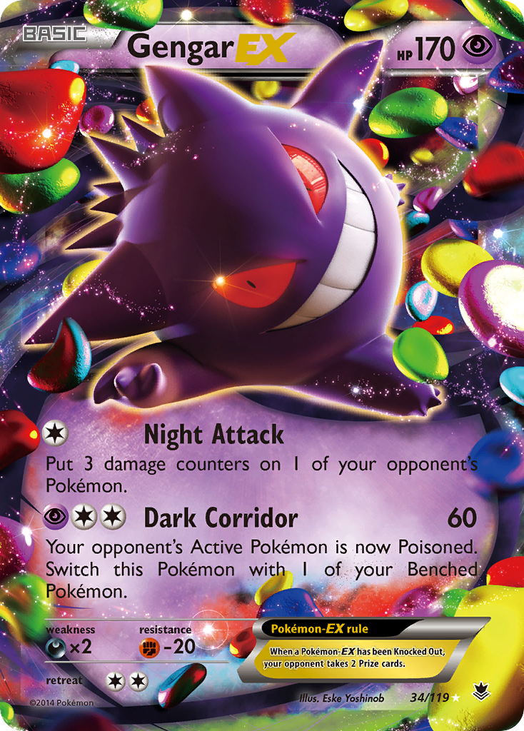 Gengar EX (34/119) [XY: Phantom Forces] | The Time Vault CA