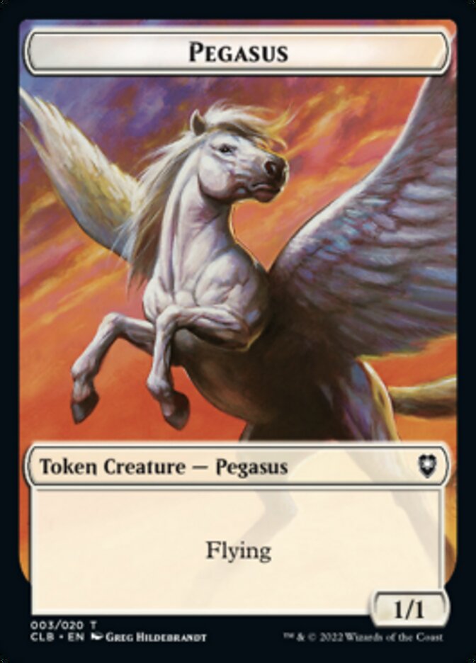 Treasure // Pegasus Double-sided Token [Commander Legends: Battle for Baldur's Gate Tokens] | The Time Vault CA