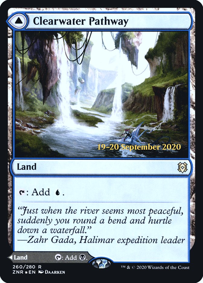 Clearwater Pathway // Murkwater Pathway  [Zendikar Rising Prerelease Promos] | The Time Vault CA