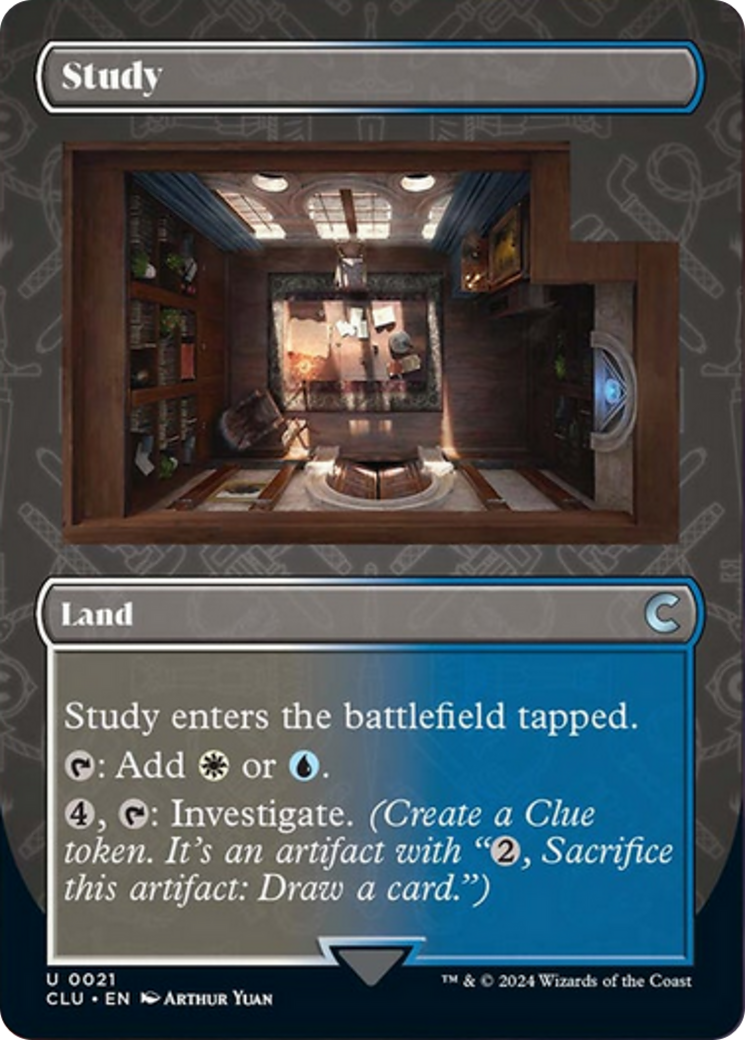 Study (Borderless) [Ravnica: Clue Edition] | The Time Vault CA