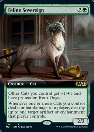 Feline Sovereign (Extended Art) [Core Set 2021] | The Time Vault CA