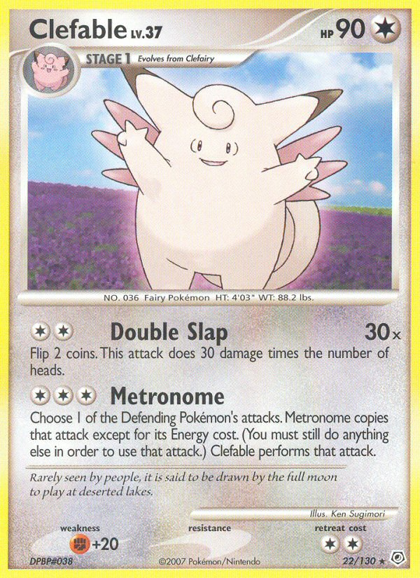 Clefable (22/130) [Diamond & Pearl: Base Set] | The Time Vault CA