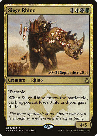 Siege Rhino [Khans of Tarkir Promos] | The Time Vault CA