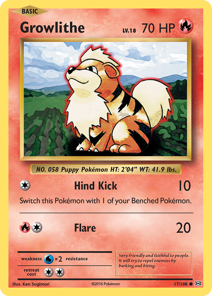 Growlithe (17/108) [XY: Evolutions] | The Time Vault CA